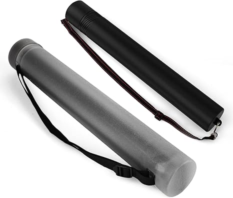 DEWEL 2 Pack Telescoping Poster Tubes Waterproof Document Storage Cases with Strap
