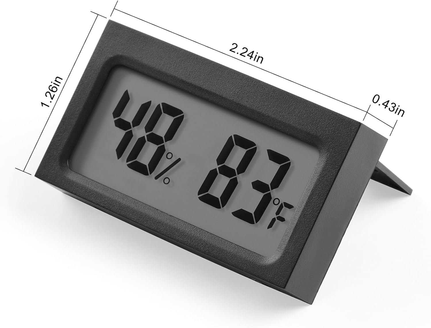 DEWEL Digital Hygrometer Thermometer 4-Pack Indoor Temp & Humidity LCD Meter