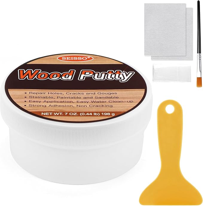 SEISSO Wood Putty – Paintable & Stainable Furniture Repair Filler