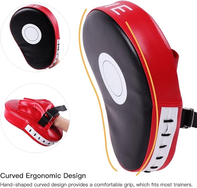 CYFIE Kickboxing & Taekwondo Pads Set – 2 Kick Pads + 2 Punching Mitts for MMA & Karate Training