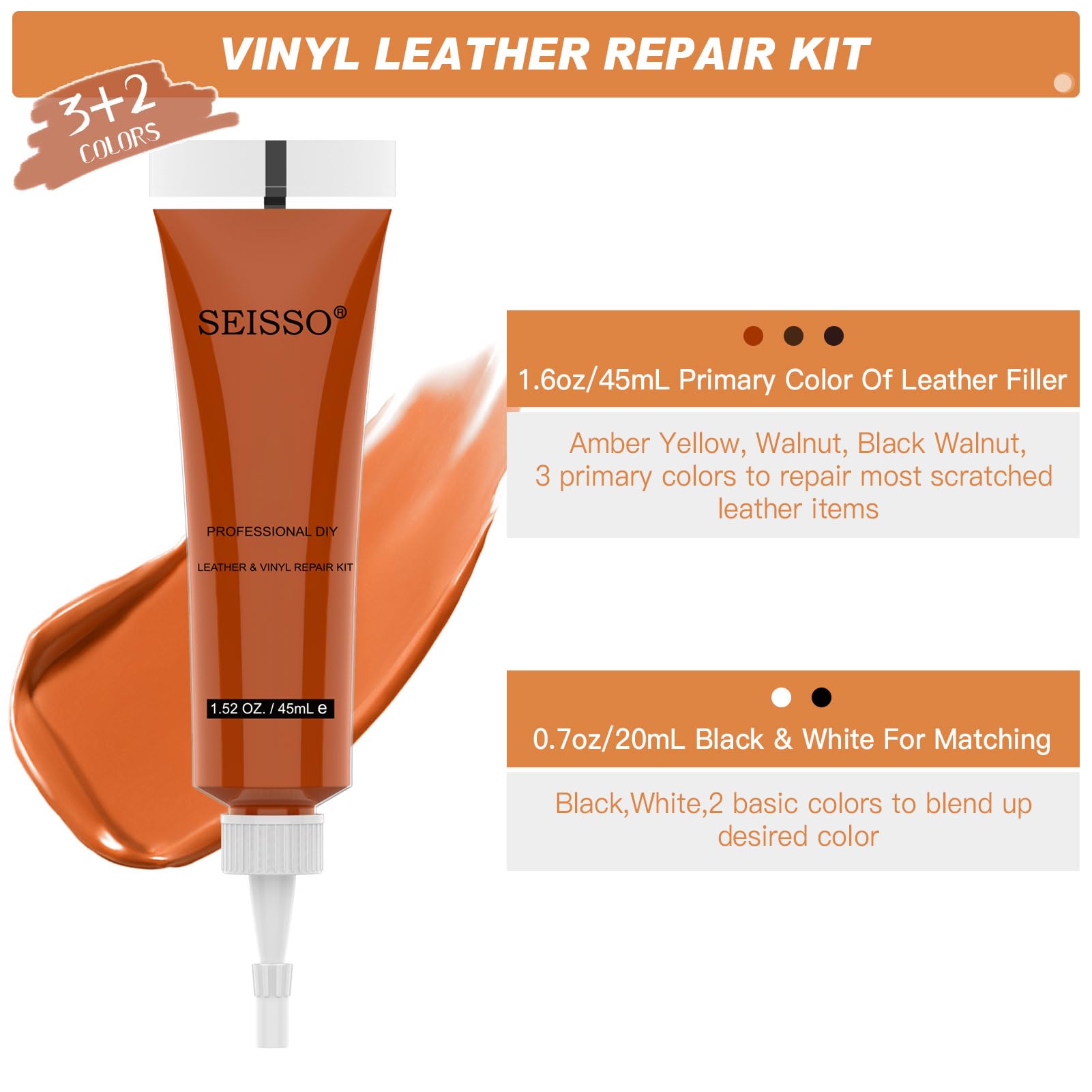 Premium 12-Color Leather Repair Kit – Restore Genuine, PU & Italian Leather for Furniture and Auto Interiors