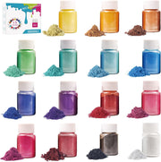 SEISSO Mica Powder 15 Colors for Resin Soap Candle DIY 10g Each