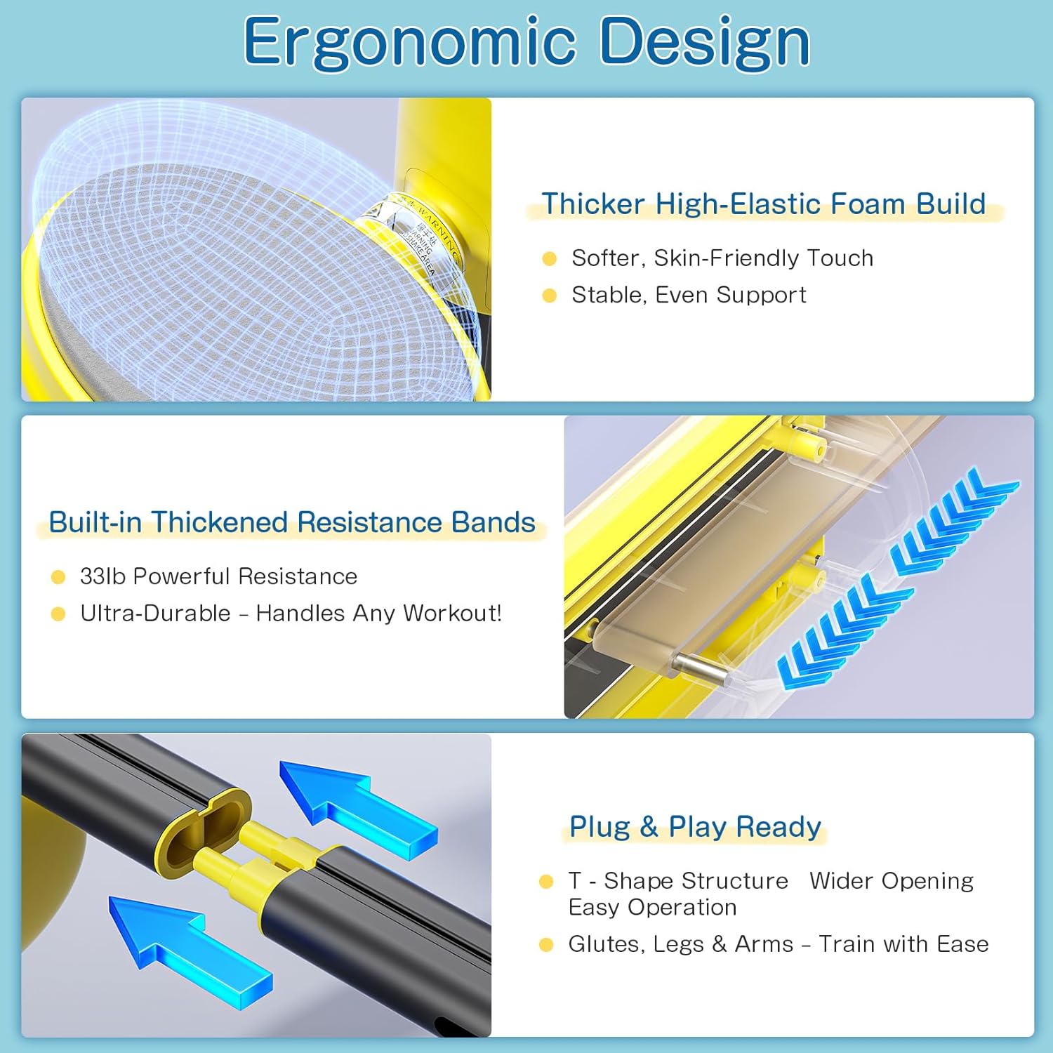 CYFIE Thigh Master Kegel Exerciser, Inner Thigh Exerciser for Women Men, Hip & Pelvic Floor Exercise Devices with 25-30LB Band, Thigh Exercise Equipment for Home Gym Butt & Leg Strength