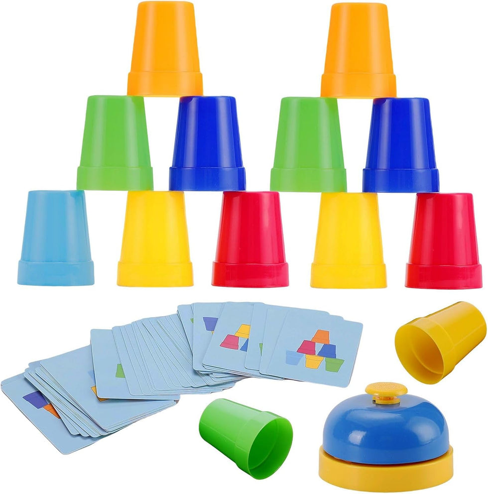 SEISSO Quick Stacking Cups, Stack Cups Set Engaging Educational Speed