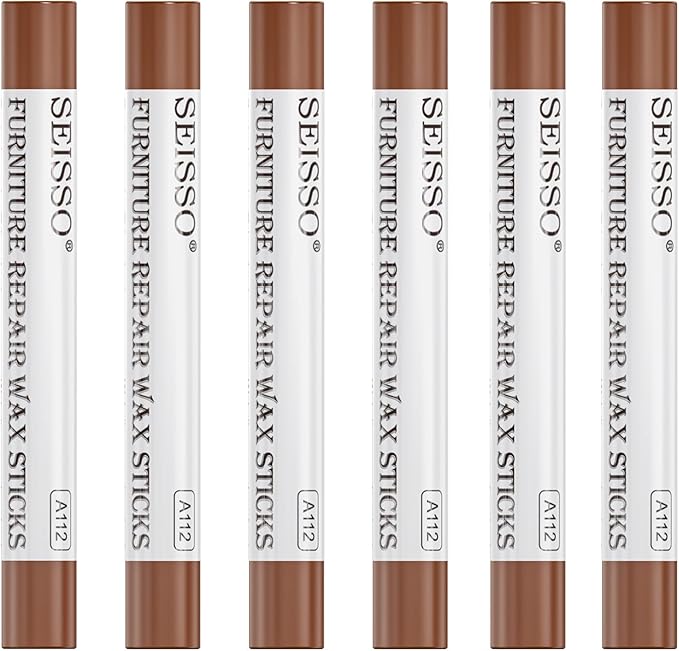 SEISSO Furniture Repair Crayons – 6pcs White Wood Filler Sticks