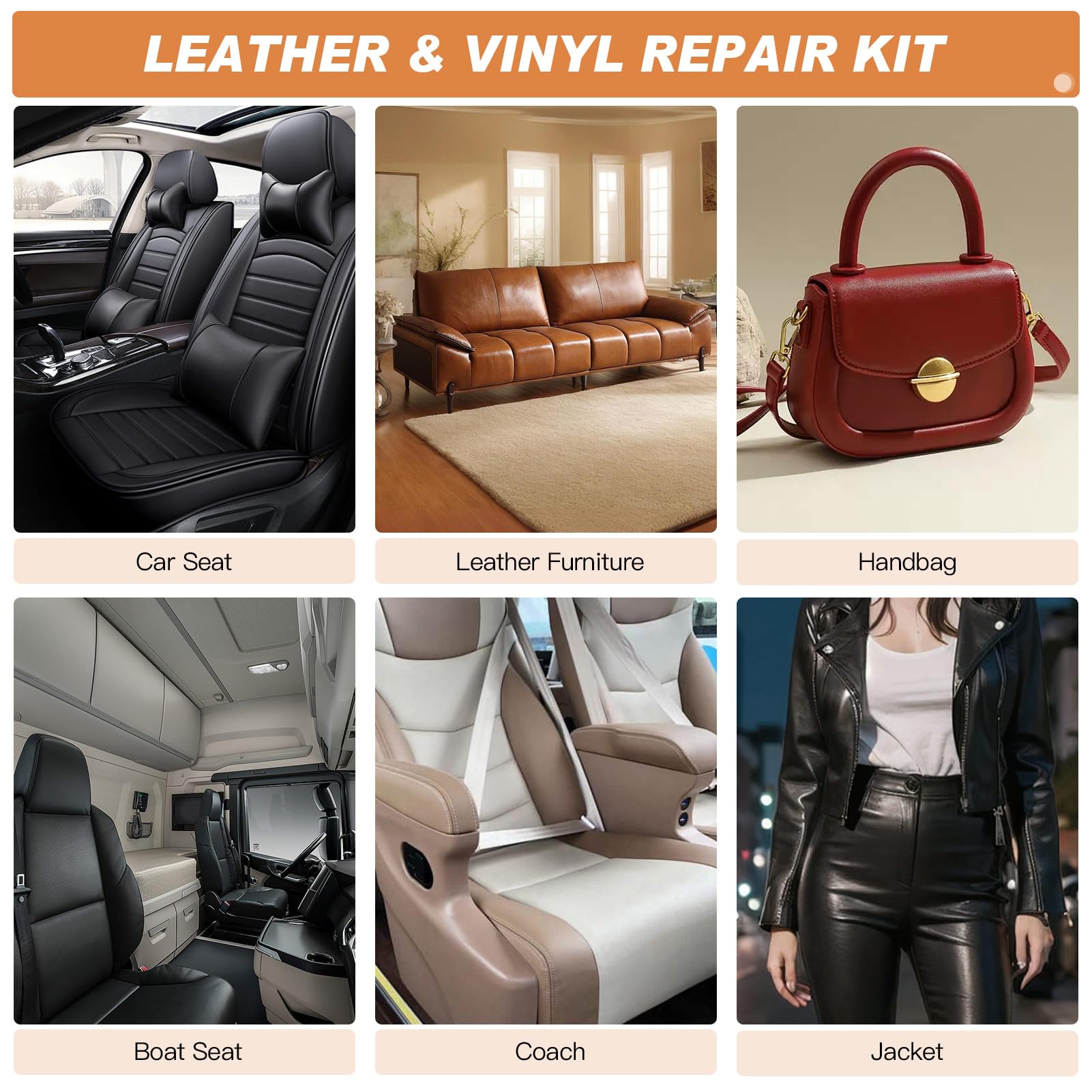 Premium 12-Color Leather Repair Kit – Restore Genuine, PU & Italian Leather for Furniture and Auto Interiors