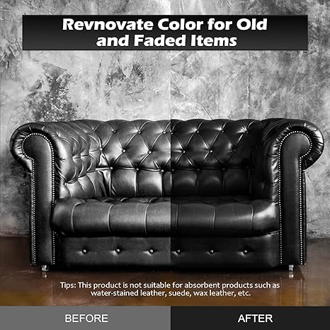 SEISSO Black Leather Repair Kit – Recoloring Balm for Furniture, Couch, Car Seat, Boots