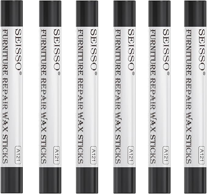 SEISSO Furniture Repair Crayons – 6pcs White Wood Filler Sticks