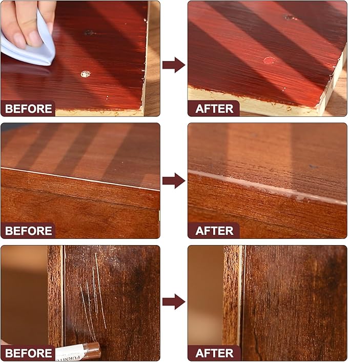SEISSO Wood Filler Sticks – 18 Color Wax Crayons for Furniture Repair