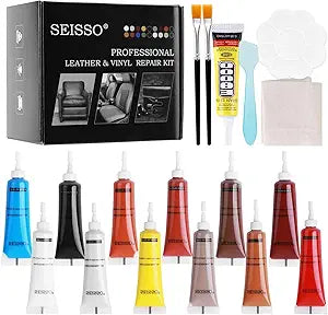 SEISSO Leather Repair Kit – Paste for Car Seats, Furniture & Jackets – Fix Tears & Burn Holes