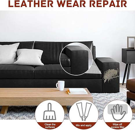 SEISSO Leather Repair Kit – Paste for Car Seats, Furniture & Jackets – Fix Tears & Burn Holes