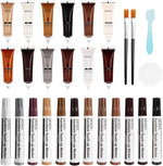 DEWEL Wood Furniture Repair Kit, 12 Colors Touch Up for Scratches & Stains