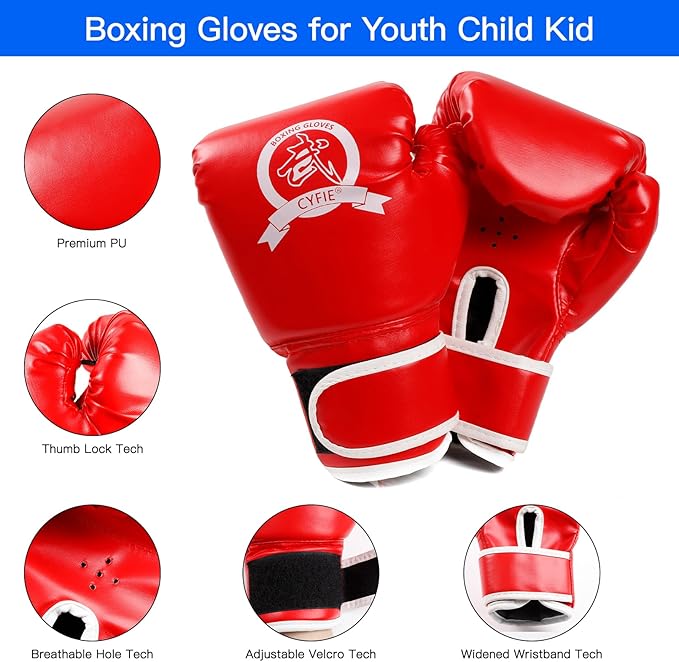 CYFIE 2-in-1 Kids Kickboxing & Punch Mitts Set – MMA, Karate, Muay Thai Gear