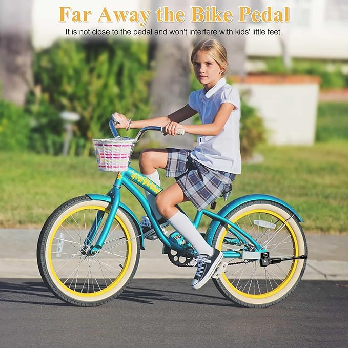 SEISSO Kids Bike Kickstand – Universal Rear Mount for 12"/14"/16"/18"/20"/ Wheels, Single-Side Steel Replacement
