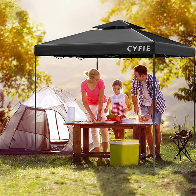 CYFIE 10x10ft Pop Up Canopy Tent with Sidewall & Sandbags