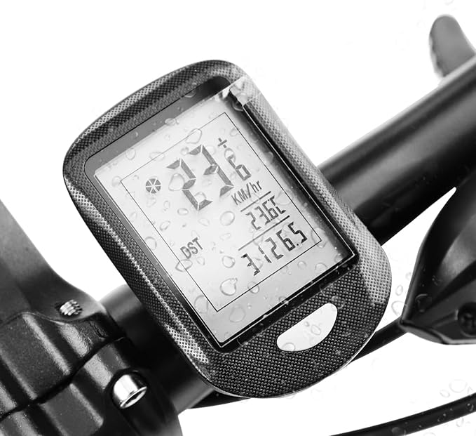 CYFIE Wireless Bike Computer, Waterproof Speedometer & Odometer with Backlit LCD