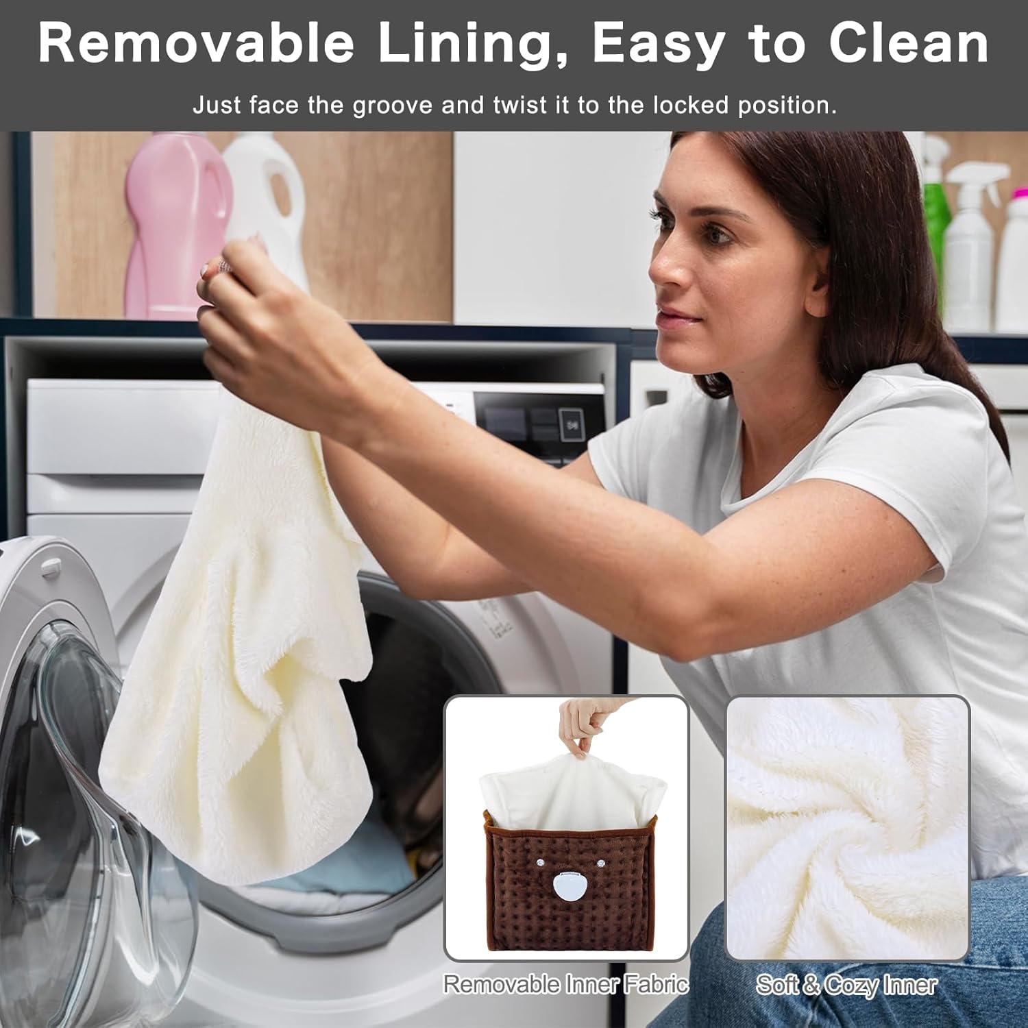 AU Plug – Double-Speed Heating Foot Warmer, 10 Heat Levels, 3 Timers, Multi-Safety Protection, Cozy All Day | DEWEL