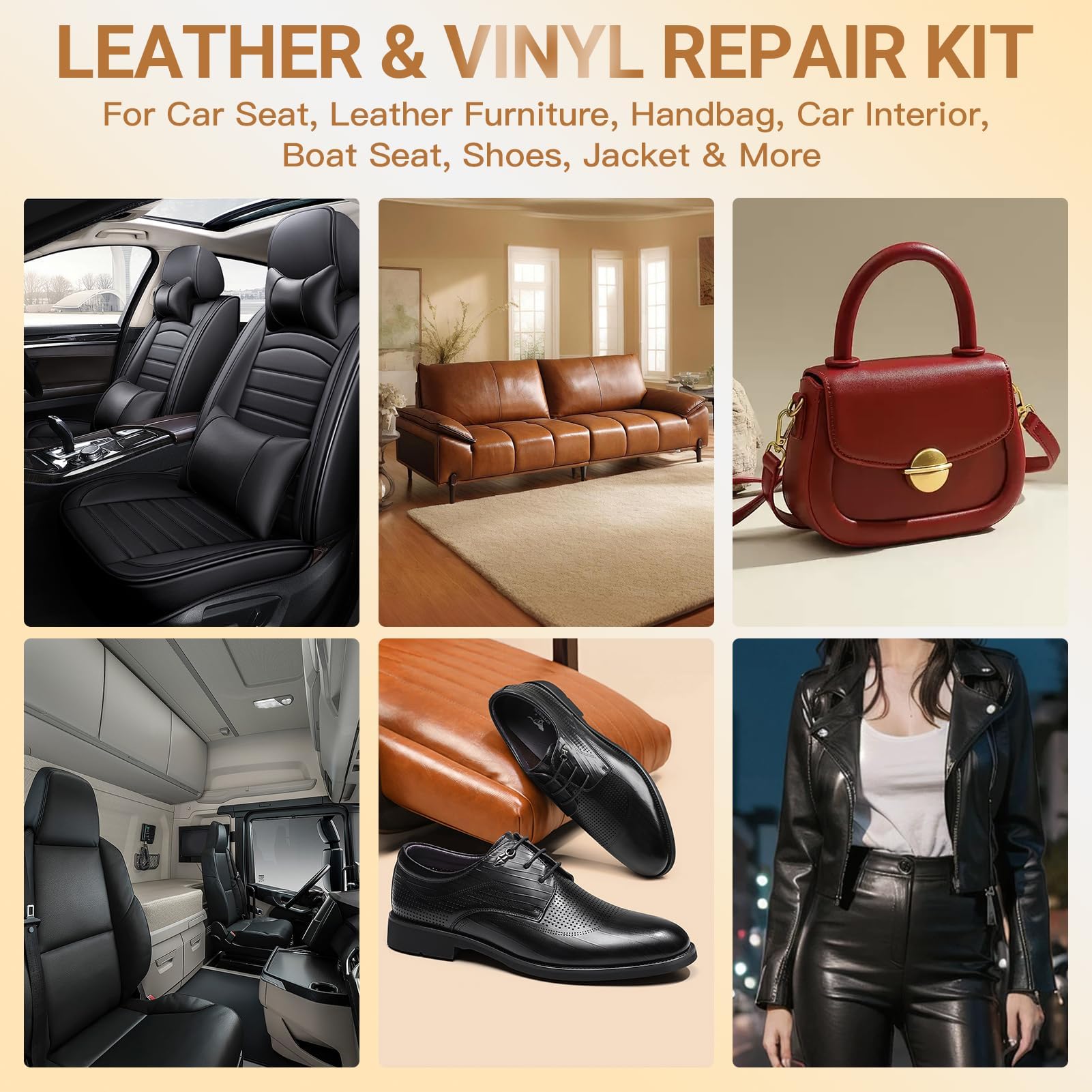 Premium 12-Color Leather Repair Kit – Restore Genuine, PU & Italian Leather for Furniture and Auto Interiors