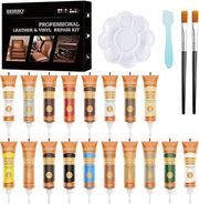 SEISSO 18 Colors Leather & Vinyl Repair Kit for Furniture, Car Seats & Shoes – Easy Leather Dye