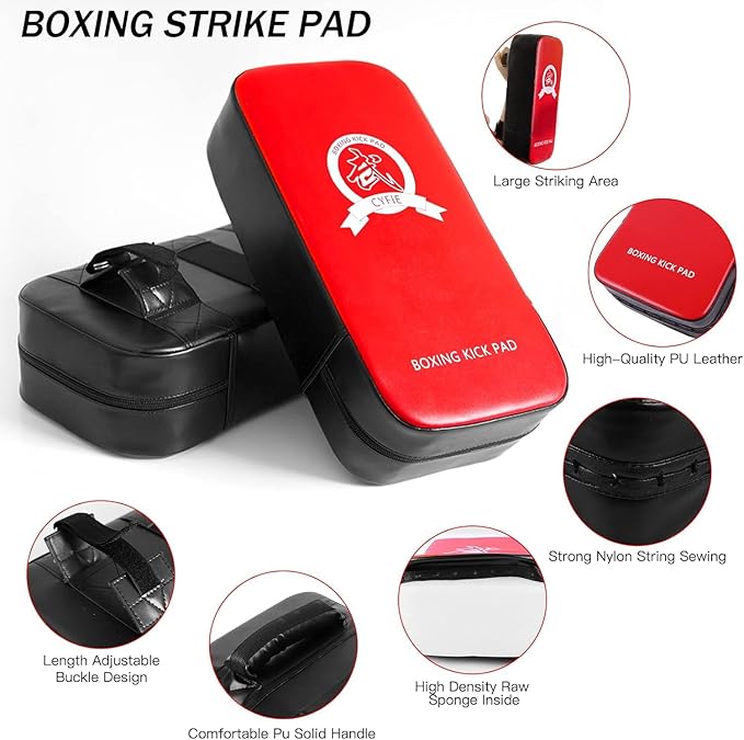 CYFIE 3-in-1 Kids & Adult Boxing Training Set – Punching Mitts, Kick & Target Pads