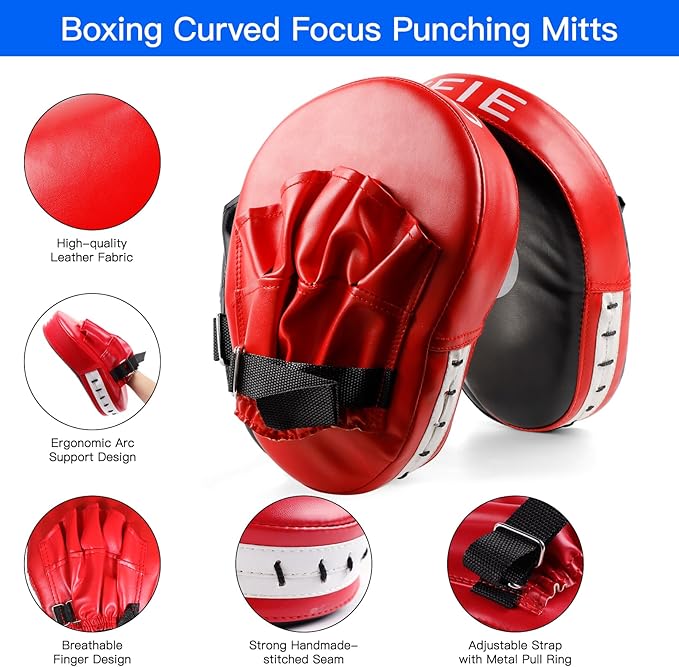 CYFIE 2-in-1 Kids Kickboxing & Punch Mitts Set – MMA, Karate, Muay Thai Gear