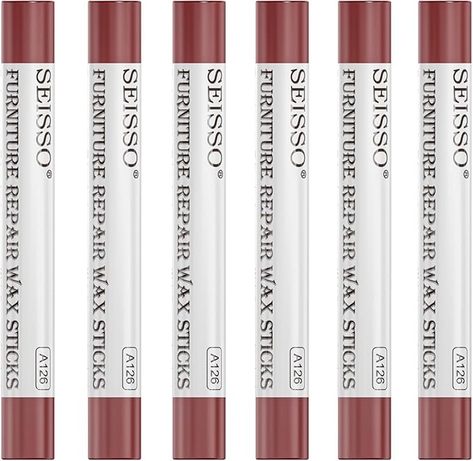 SEISSO Furniture Repair Crayons – 6pcs White Wood Filler Sticks