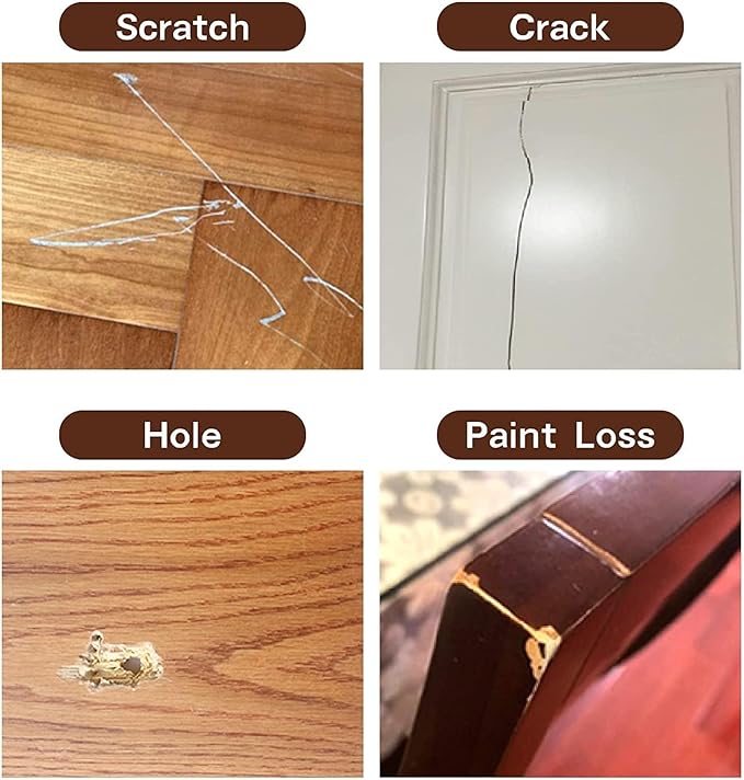 SEISSO Wood Repair Kit 12 Colors for Furniture Floor Table Cabinet Door