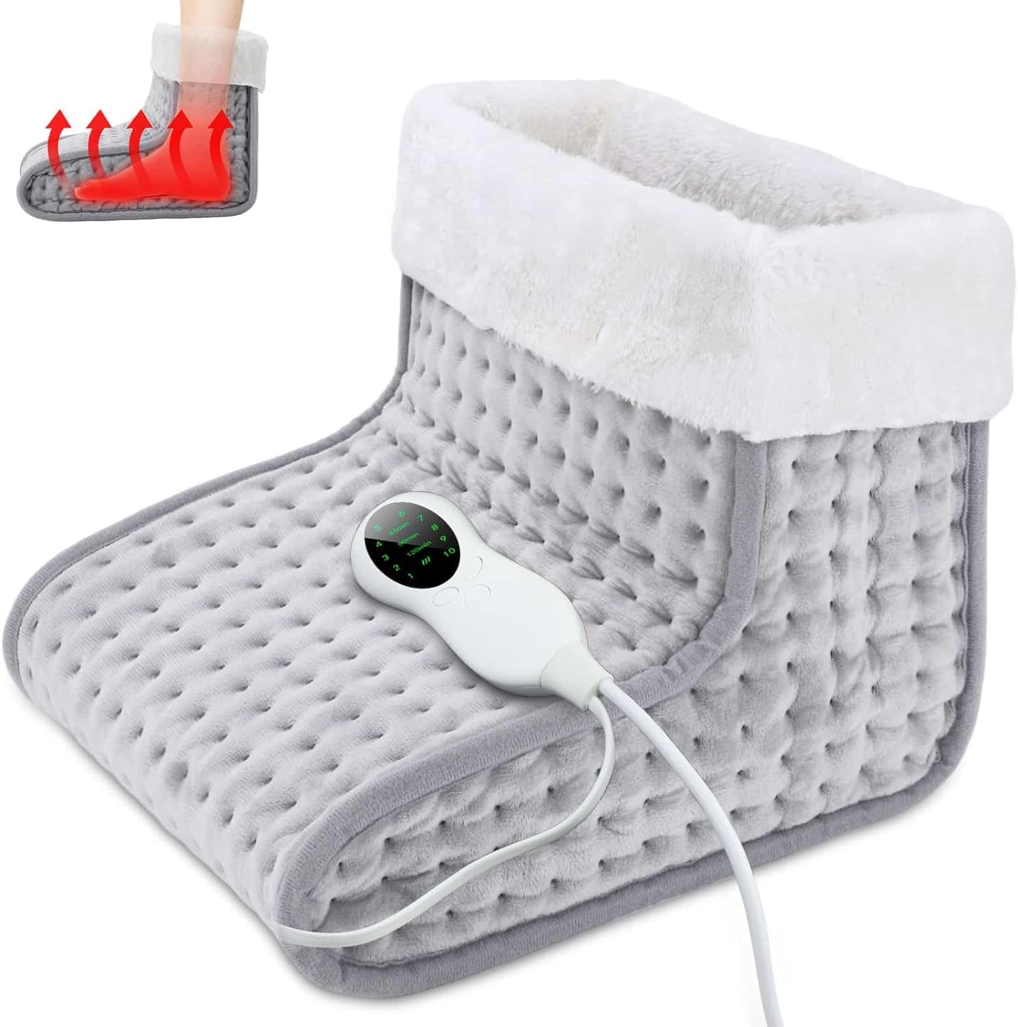 US Plug – Double-Speed Heating Foot Warmer, Adjustable 10 Levels, Multi-Safety Protection | CYFIE