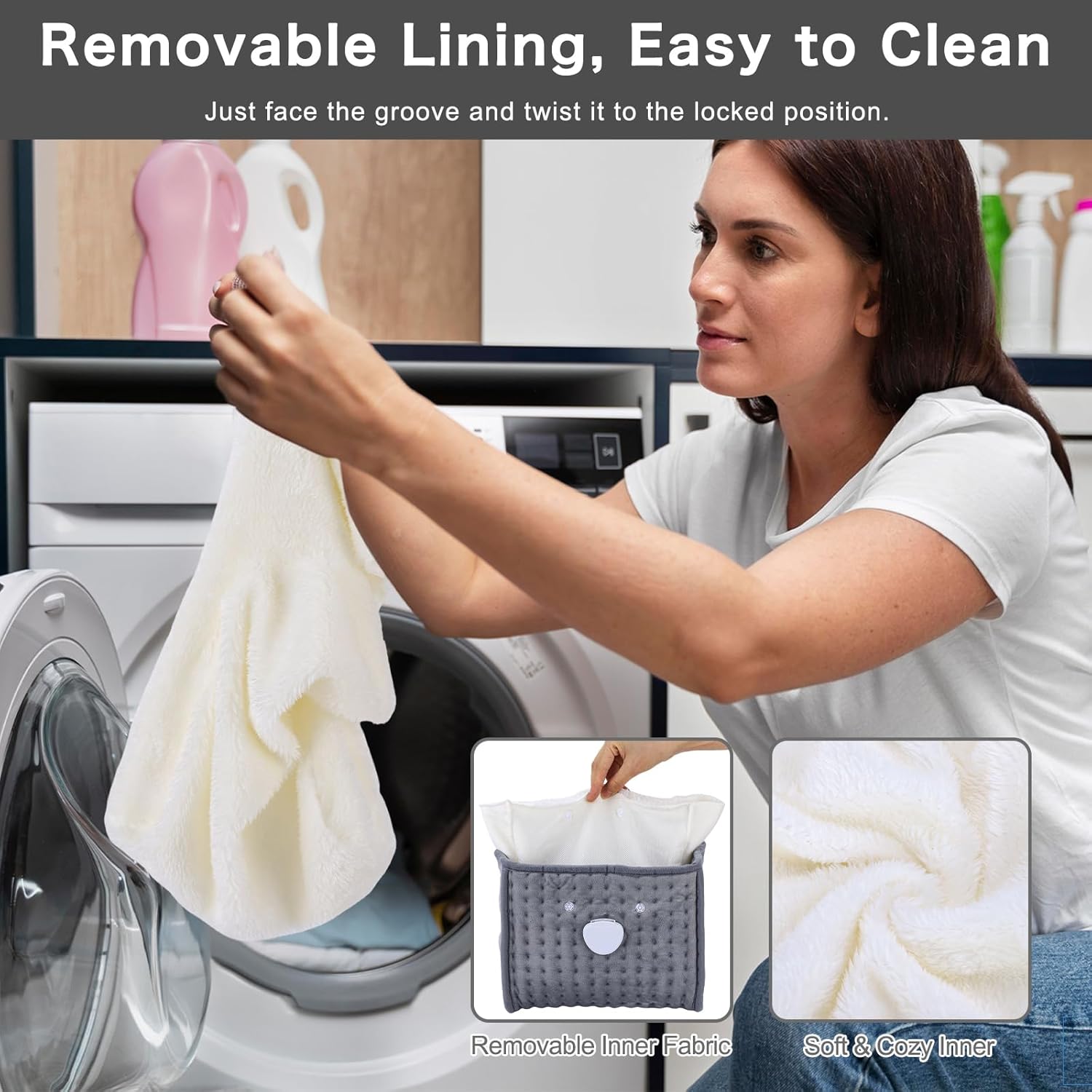 AU Plug – Double-Speed Heating Foot Warmer, 10 Heat Levels, 3 Timers, Multi-Safety Protection, Cozy All Day | DEWEL