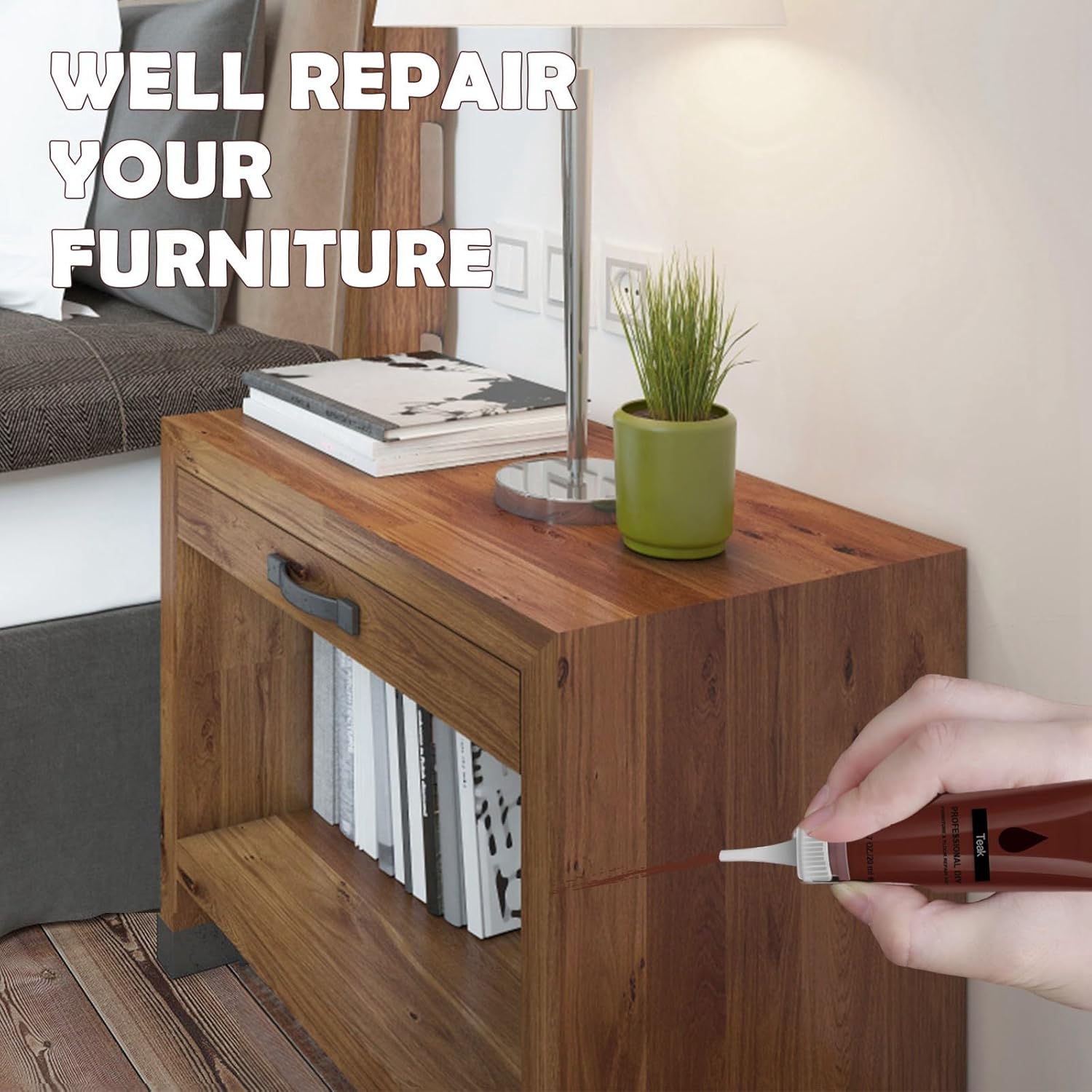 DEWEL Wood Furniture Repair Kit, 12 Colors Touch Up for Scratches & Stains
