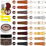SEISSO 36 PCS Wood Furniture Repair Kit – Resin Fillers & Putty for Floor & Furniture