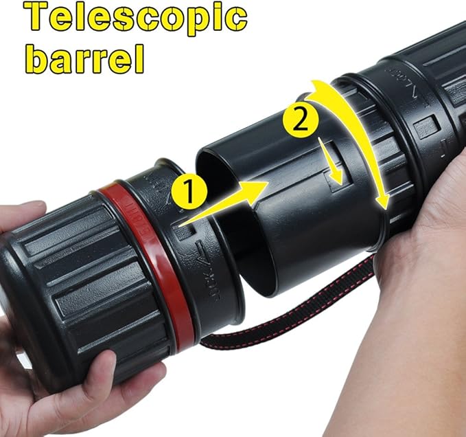 DEWEL Telescoping Art Tube 25-40 Inch Waterproof Poster Storage Case with Strap（1pcs）