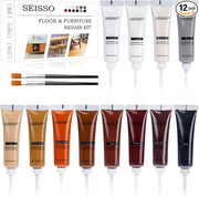 SEISSO Wood Furniture Repair Kit – 12 Colors Stainable Filler for Scratches & Floors