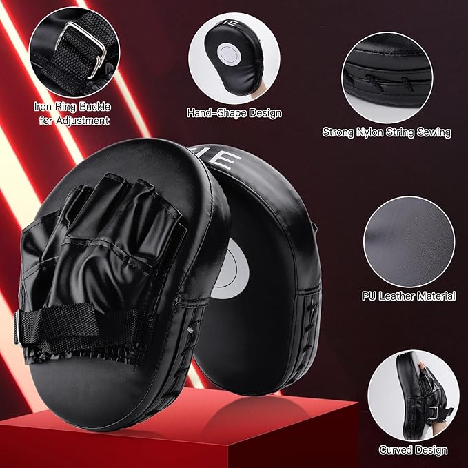 CYFIE Kickboxing Gloves & Pads Set – Punching Mitts for Kids & Adults