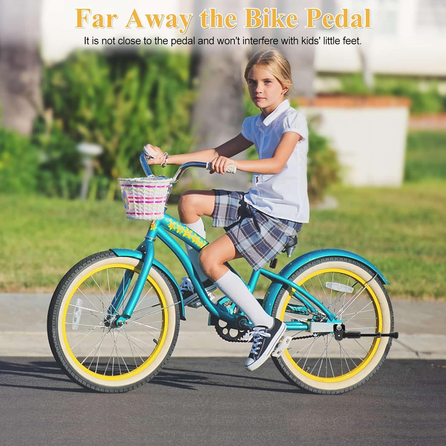 SEISSO Adjustable Kids Bike Kickstand, Rear Mount for 12"-20" Wheels