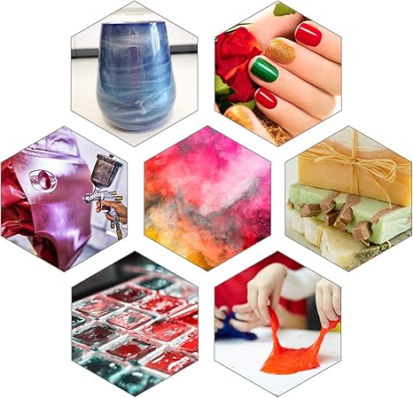 SEISSO Mica Powder 120g – 8 Colors Pearlescent Pigment for Resin, Soap, Slime, Nail Art, Bath Bombs, Paint
