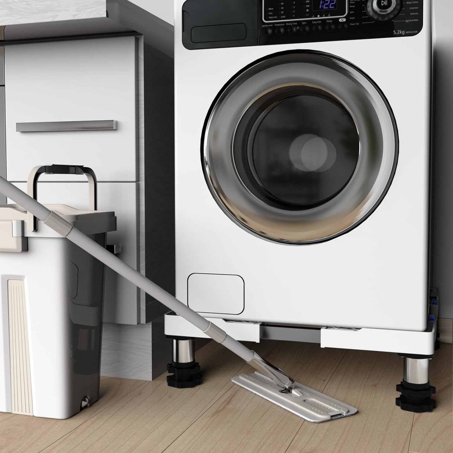 DEWEL Adjustable Mini Fridge & Washer Base Stand, 770LB Capacity
