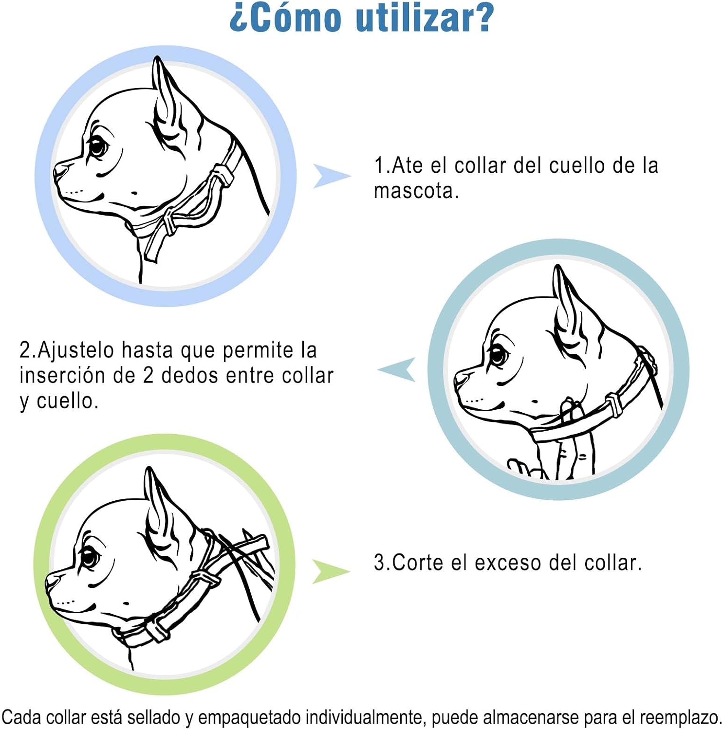 SEISSO Anti-parasitic Collar Dogs, Flea and Tick Collar for Cats, Collar Protects Dogs and Cats from Fleas Ticks Lice Mosquitoes Larveas, Grey, 39.5 cm