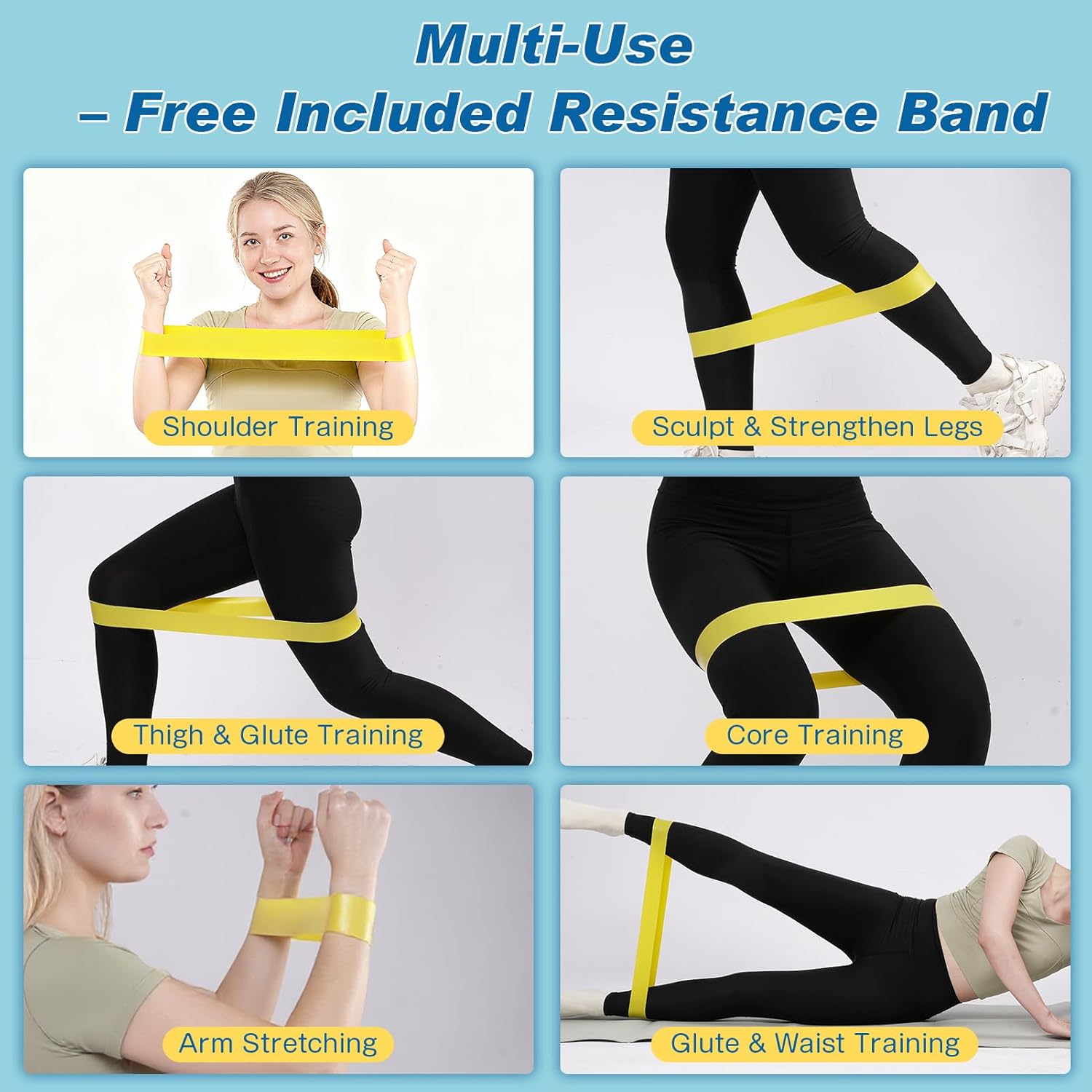 CYFIE Thigh Master Kegel Exerciser, Inner Thigh Exerciser for Women Men, Hip & Pelvic Floor Exercise Devices with 25-30LB Band, Thigh Exercise Equipment for Home Gym Butt & Leg Strength