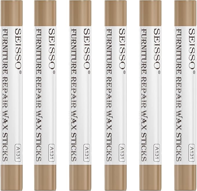 SEISSO Furniture Repair Crayons – 6pcs White Wood Filler Sticks