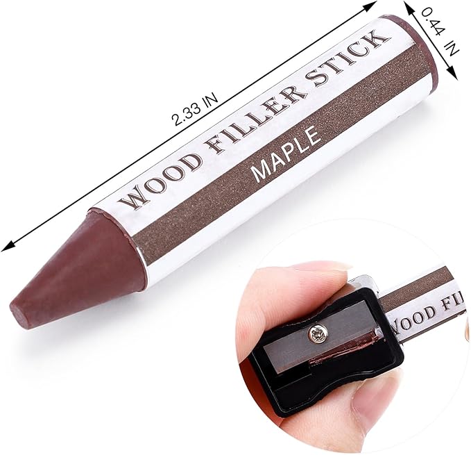 DEWEL 8 Pcs Wood Filler Sticks – Wax Repair Crayons for Furniture & Floor