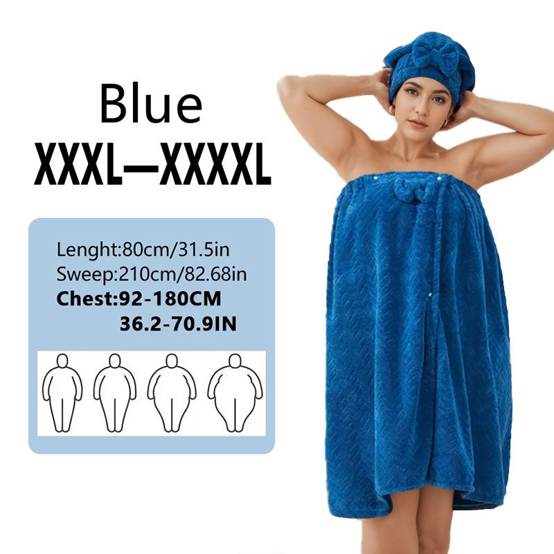 Ultra-Soft, Quick-Drying Plus Size Bath Towel & Hair Towel Set – Adjustable Shower & Spa Wrap for Women | SEISSO