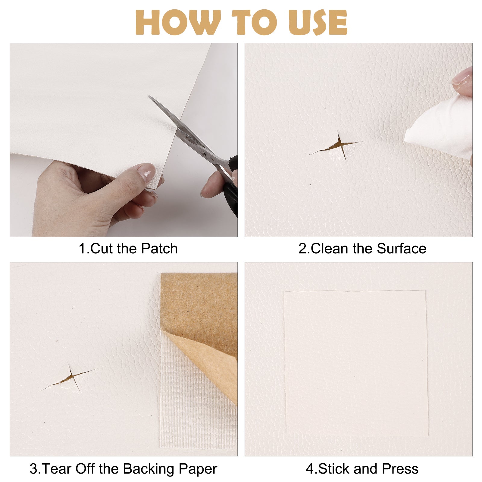 SEISSO Self-Adhesive Synthetic Leather Repair Patch – 40×200cm, Durable & Easy to Apply