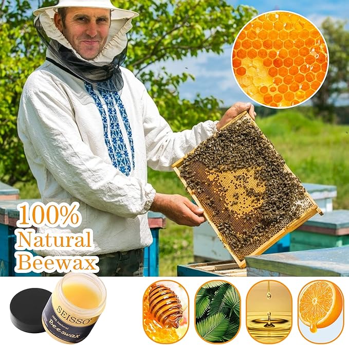 SEISSO Beeswax Furniture Polish for Wood Floors Tables and Cabinets