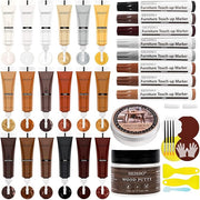 SEISSO Furniture Repair Kit – 40pcs Wood Filler & Markers