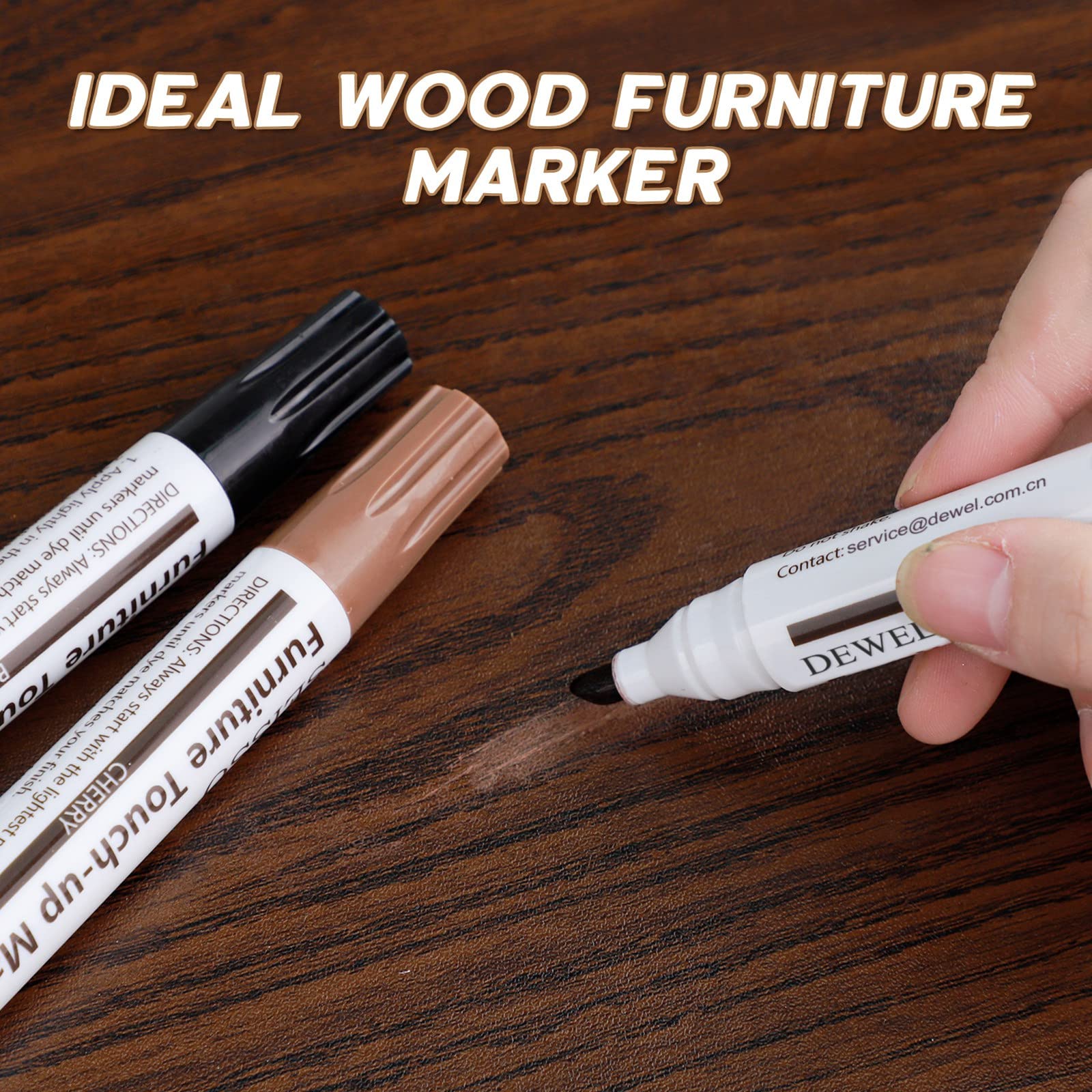 Fix Wood Scratches Instantly – DEWEL 12-Color Furniture Repair Marker Kit