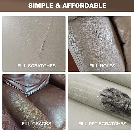 SEISSO White Leather Repair Gel for Seats, Furniture & Shoes – 100ml