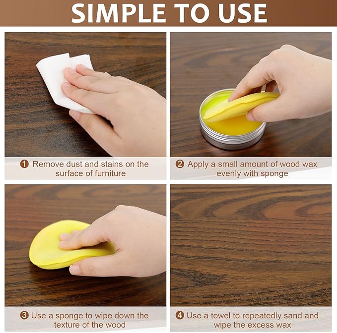 SEISSO Wood Polish Wax for Furniture & Floors – Conditioner, Cleaner & Restorer
