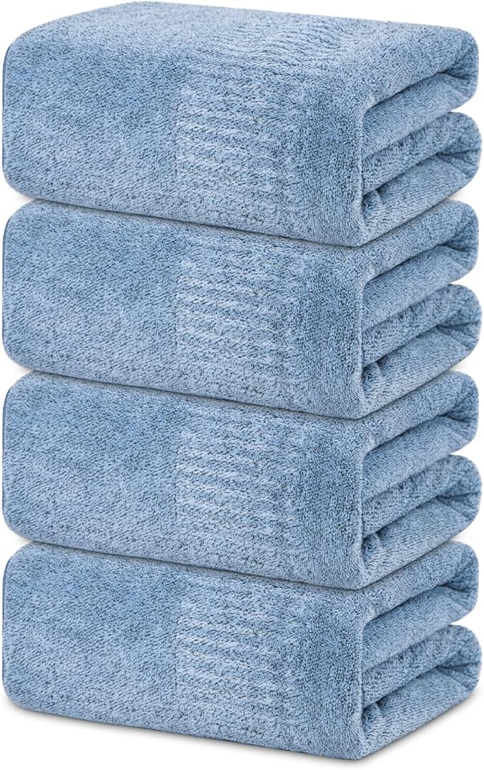 SEISSO Bath Towels 35x63 Inch Soft Quick-Dry Luxury Bath Sheets(2/4pcs)