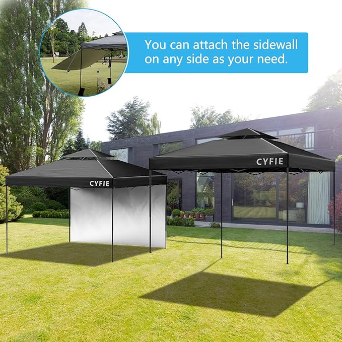 CYFIE 10x10ft Pop Up Canopy Tent with Sidewall Waterproof